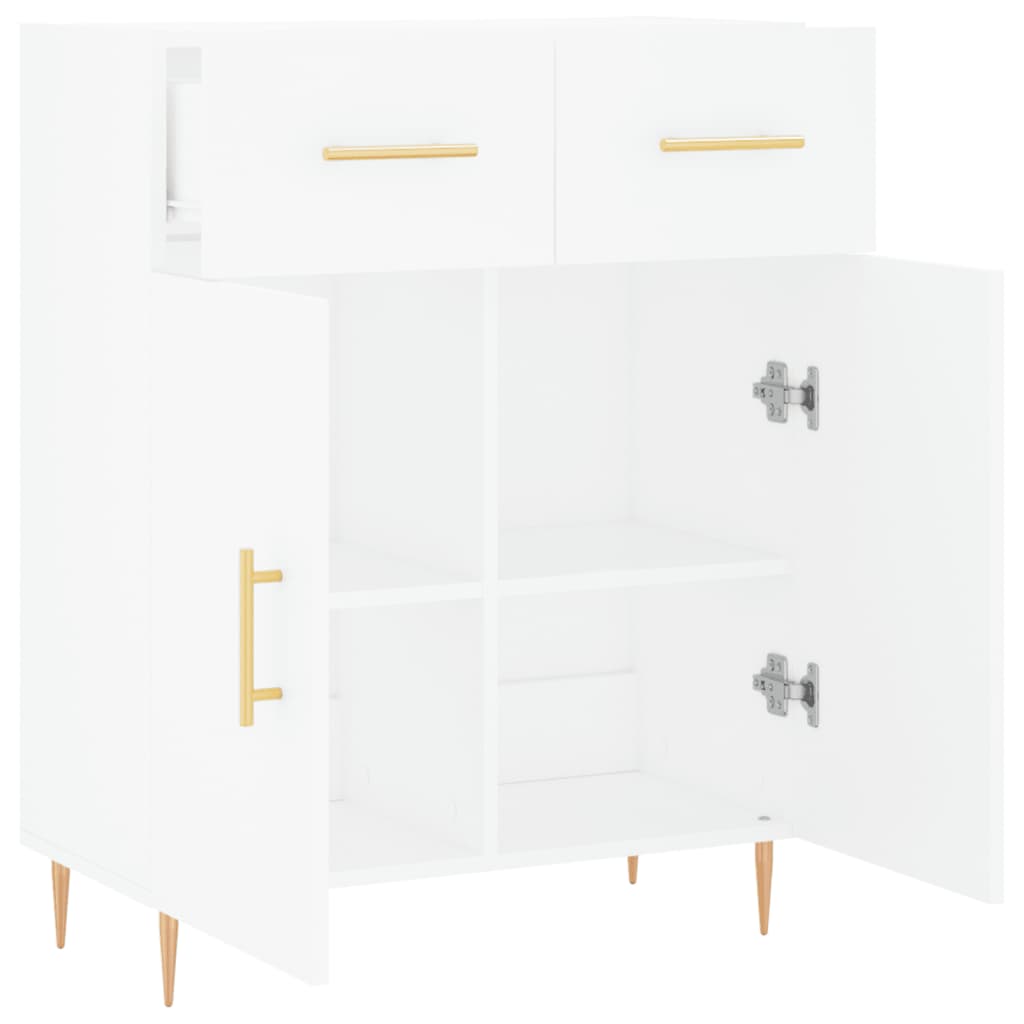 Credenza Bianca 69,5x34x90 cm in Legno Multistrato - homemem39
