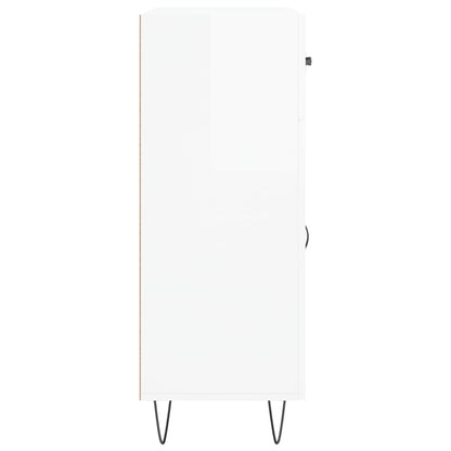 Credenza 69,5x34x90 cm in Legno Multistrato Bianco Lucido