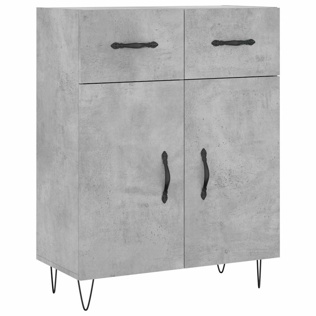 Credenza Grigio Cemento 69,5x34x90 cm in Legno Multistrato | homemem39
