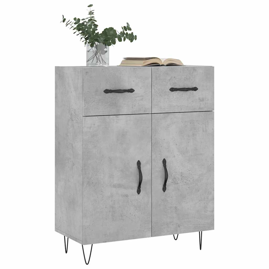 Credenza Grigio Cemento 69,5x34x90 cm in Legno Multistrato | homemem39