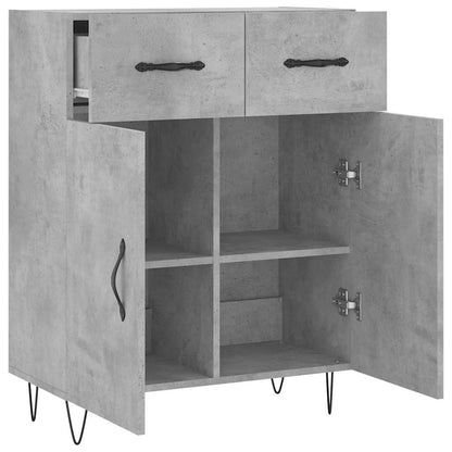 Credenza Grigio Cemento 69,5x34x90 cm in Legno Multistrato | homemem39