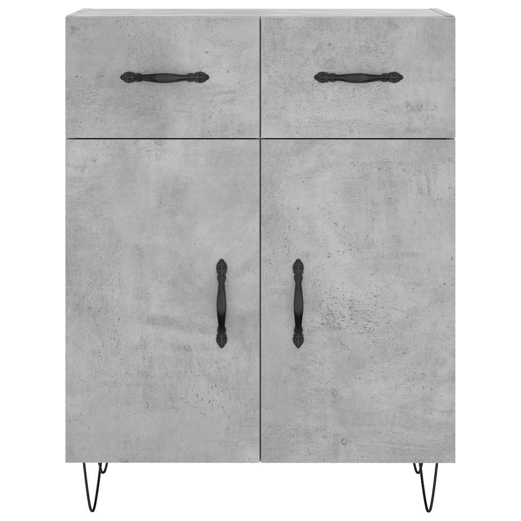 Credenza Grigio Cemento 69,5x34x90 cm in Legno Multistrato | homemem39