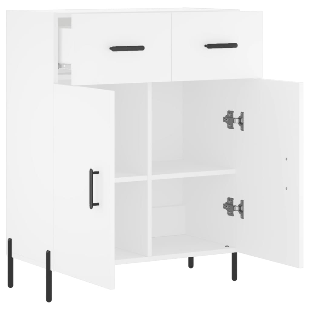 Credenza Bianca 69,5x34x90 cm in Legno Multistrato - homemem39