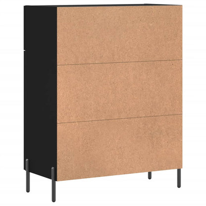 Credenza Nera 69,5x34x90 cm in Legno Multistrato