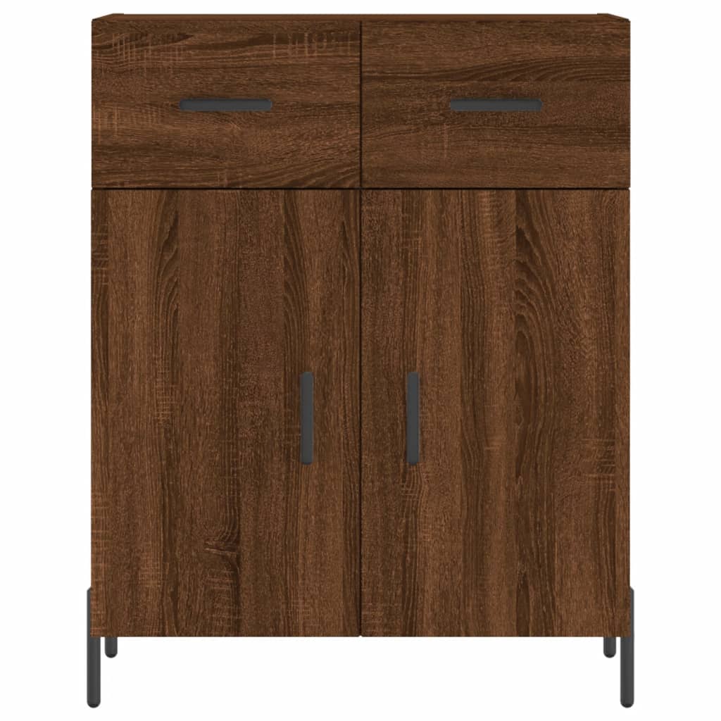 Credenza Rovere Marrone 69,5x34x90 cm in Legno Multistrato - homemem39