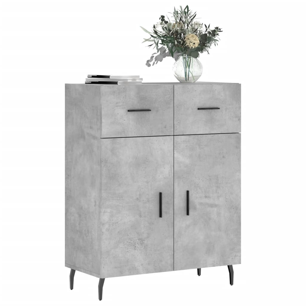 Credenza Grigio Cemento 69,5x34x90 cm in Legno Multistrato - homemem39
