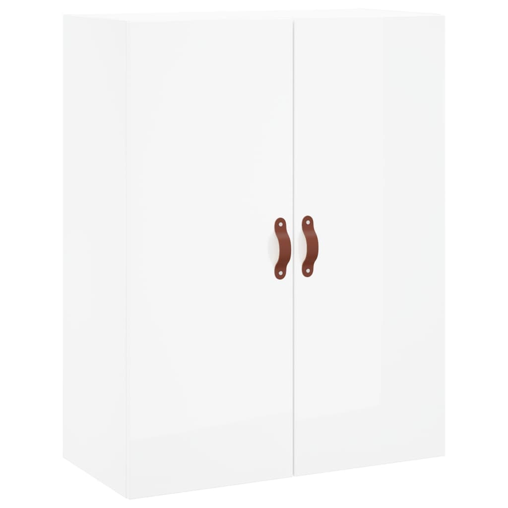 Mobile a Parete Bianco Lucido 69,5x34x90 cm - homemem39