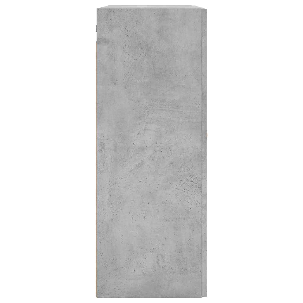 Mobile a Parete Grigio Cemento 69,5x34x90 cm