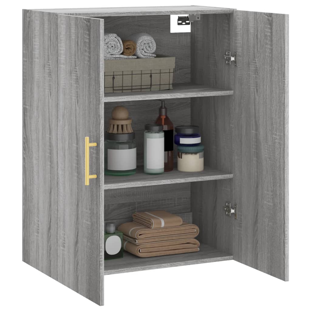 Mobile a Parete Grigio Sonoma 69,5x34x90 cm | homemem39
