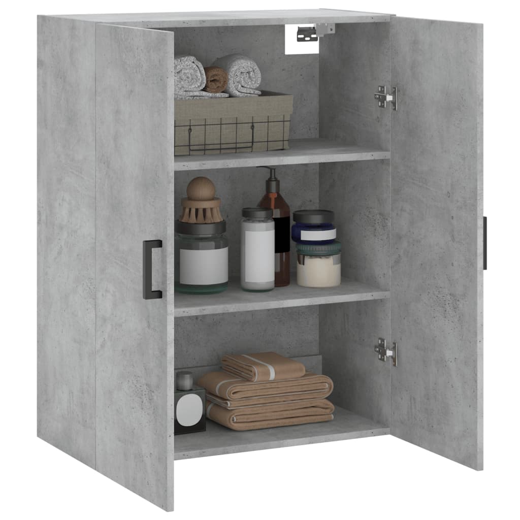 Mobile a Parete Grigio Cemento 69,5x34x90 cm - homemem39