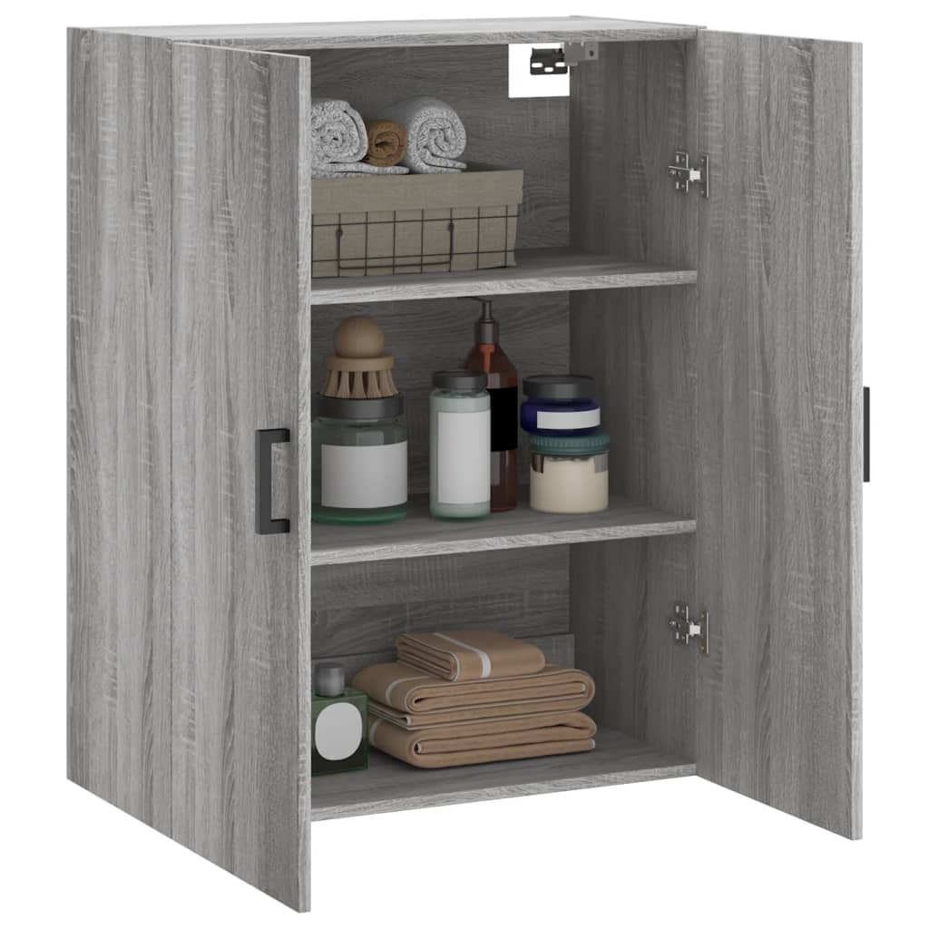Mobile a Parete Grigio Sonoma 69,5x34x90 cm - homemem39
