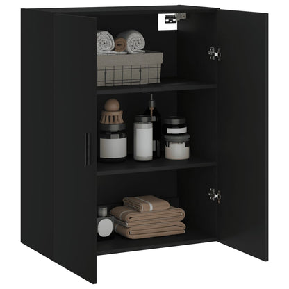 Mobile a Parete Nero 69,5x34x90 cm - homemem39