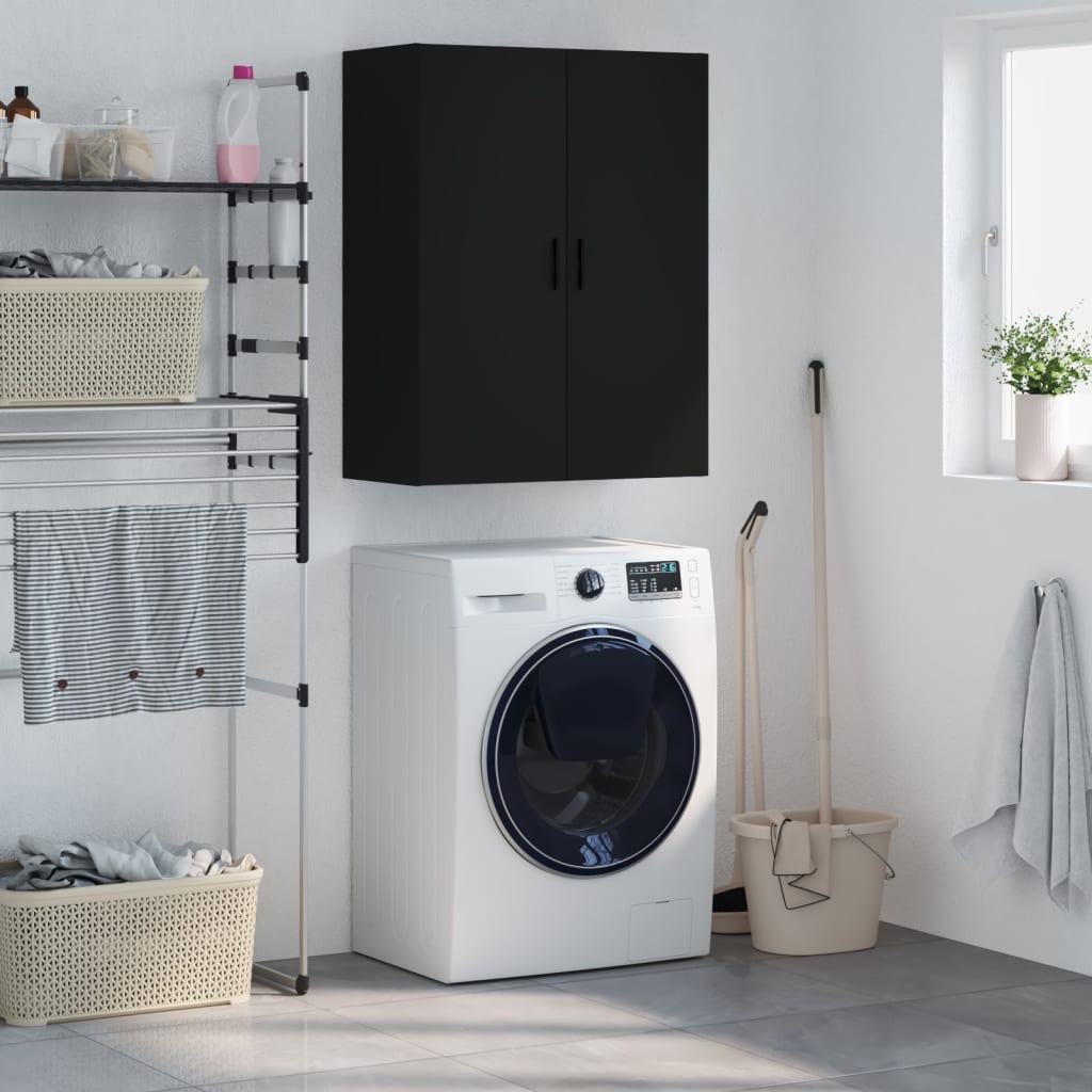 Mobile a Parete Nero 69,5x34x90 cm - homemem39