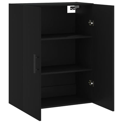 Mobile a Parete Nero 69,5x34x90 cm - homemem39