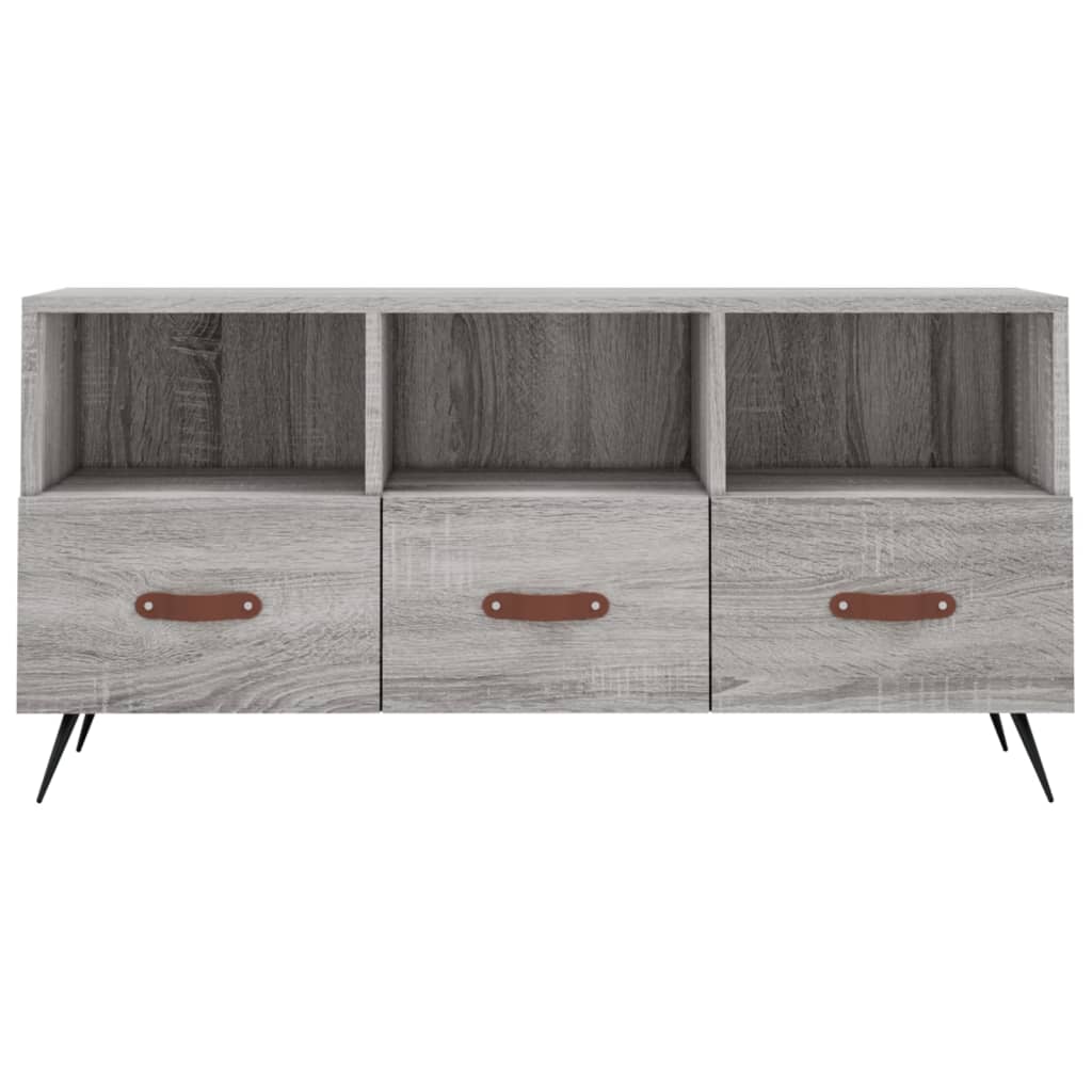 Mobile TV Grigio Sonoma 102x36x50 cm in Legno Multistrato - homemem39