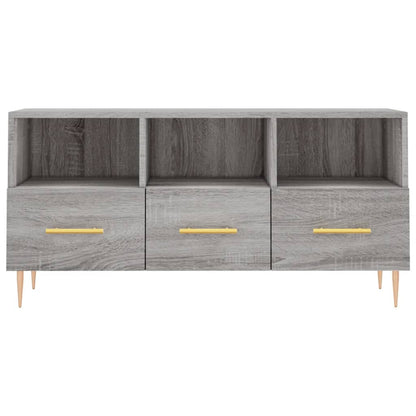Mobile TV Grigio Sonoma 102x36x50 cm in Legno Multistrato - homemem39