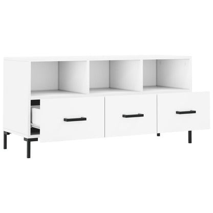 Mobile Porta TV Bianco 102x36x50 cm in Legno Multistrato