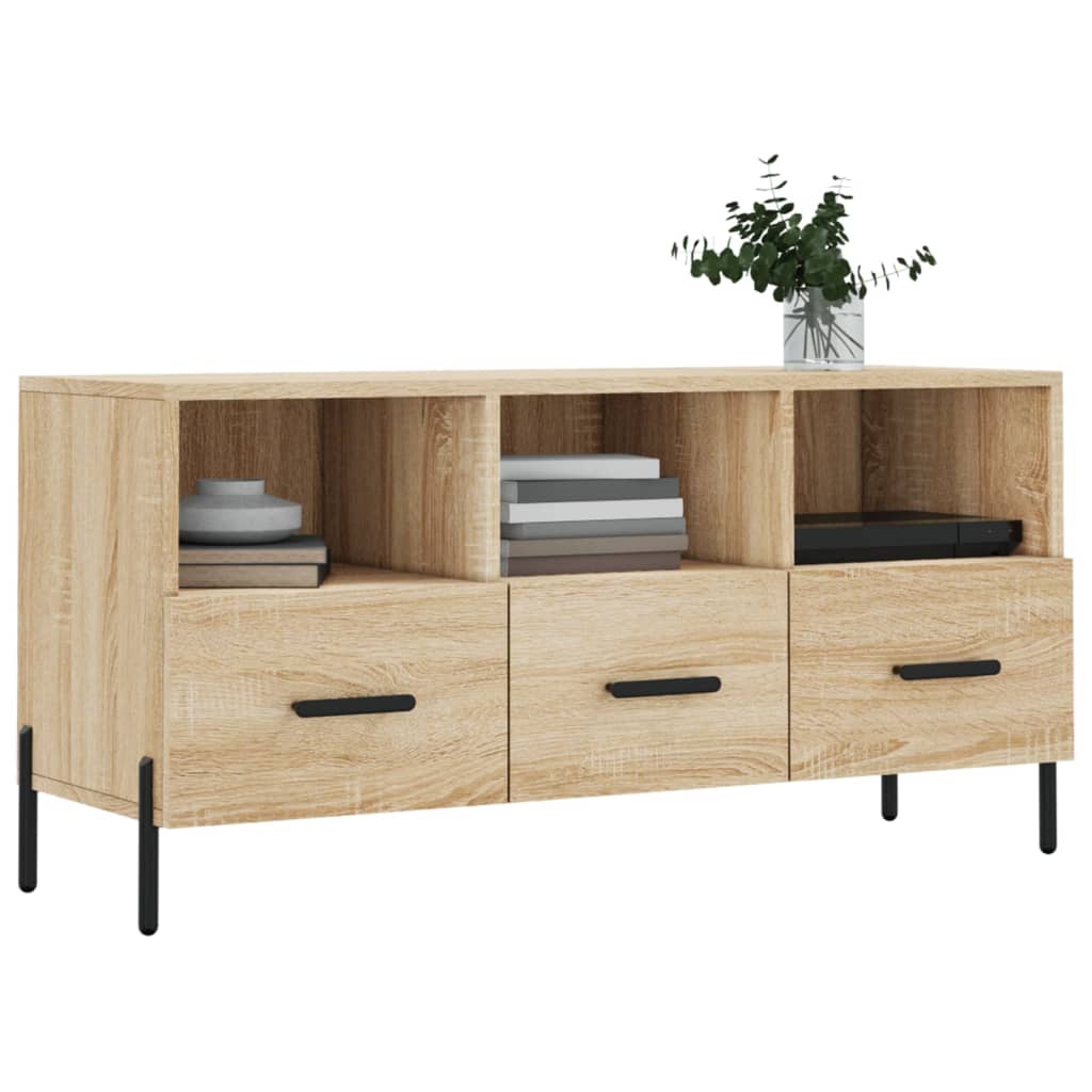 Mobile Porta TV Rovere Sonoma 102x36x50 cm in Legno Multistrato - homemem39