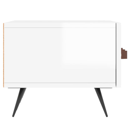 Mobile Porta TV Bianco Lucido 150x36x30 cm in Legno Multistrato - homemem39