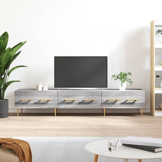 Mobile Porta TV Grigio Sonoma 150x36x30 cm in Legno Multistrato - homemem39
