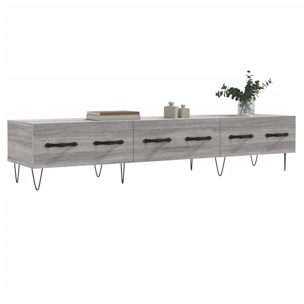 Mobile Porta TV Grigio Sonoma 150x36x30 cm in Legno Multistrato - homemem39