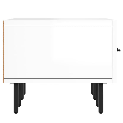Mobile Porta TV Bianco Lucido 150x36x30 cm in Legno Multistrato - homemem39