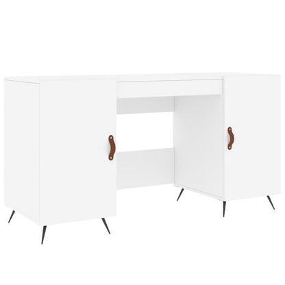 Scrivania Bianca 140x50x75 cm in Legno Multistrato - homemem39