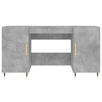 Scrivania Grigio Cemento 140x50x75 cm in Legno Multistrato