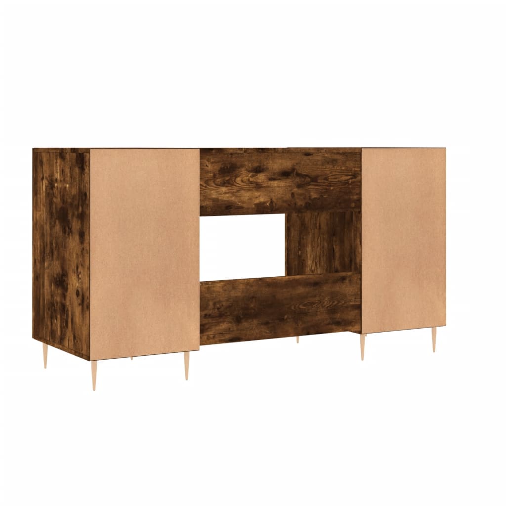 Scrivania Rovere Fumo 140x50x75 cm in Legno Multistrato - homemem39