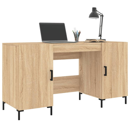 Scrivania Rovere Sonoma 140x50x75 cm in Legno Multistrato - homemem39