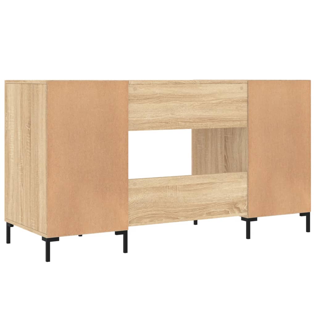 Scrivania Rovere Sonoma 140x50x75 cm in Legno Multistrato - homemem39