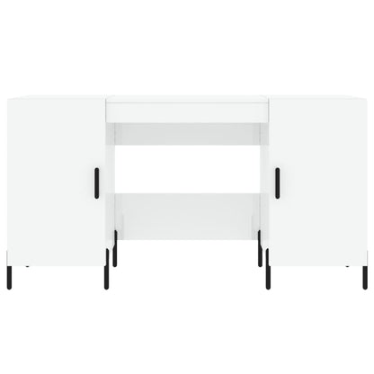 Scrivania Bianco Lucido 140x50x75 cm in Legno Multistrato - homemem39