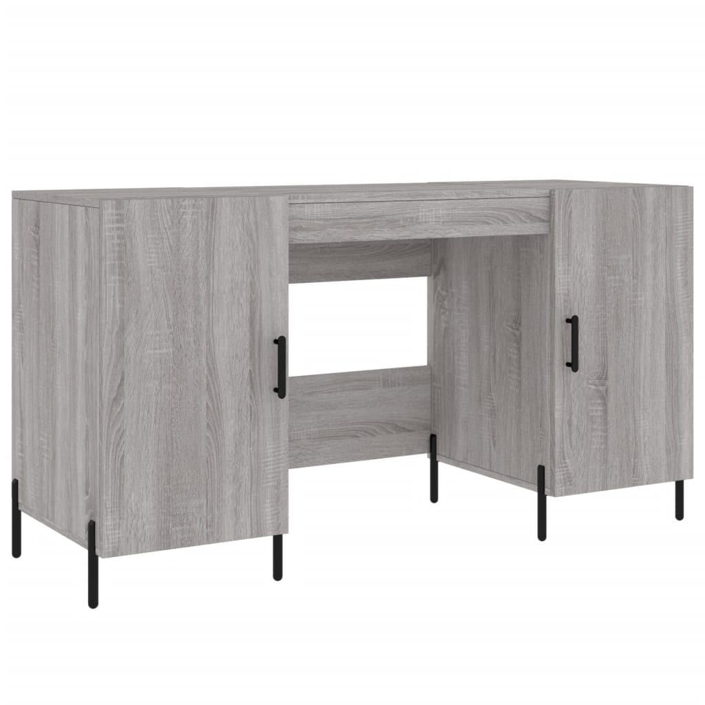 Scrivania Grigio Sonoma 140x50x75 cm in Legno Multistrato - homemem39