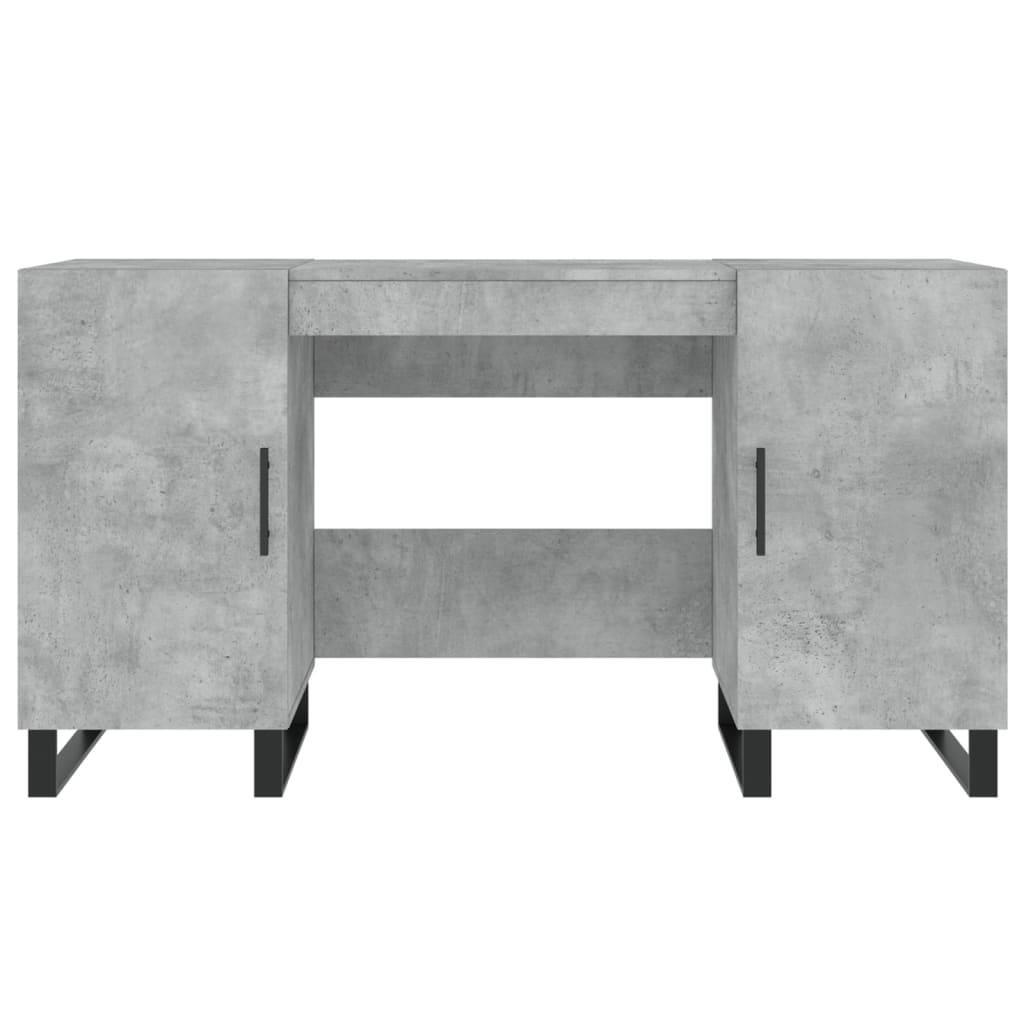 Scrivania Grigio Cemento 140x50x75 cm in Legno Multistrato