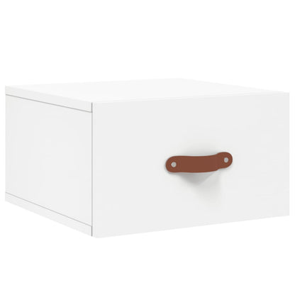 Comodino a Muro Bianco 35x35x20 cm | homemem39