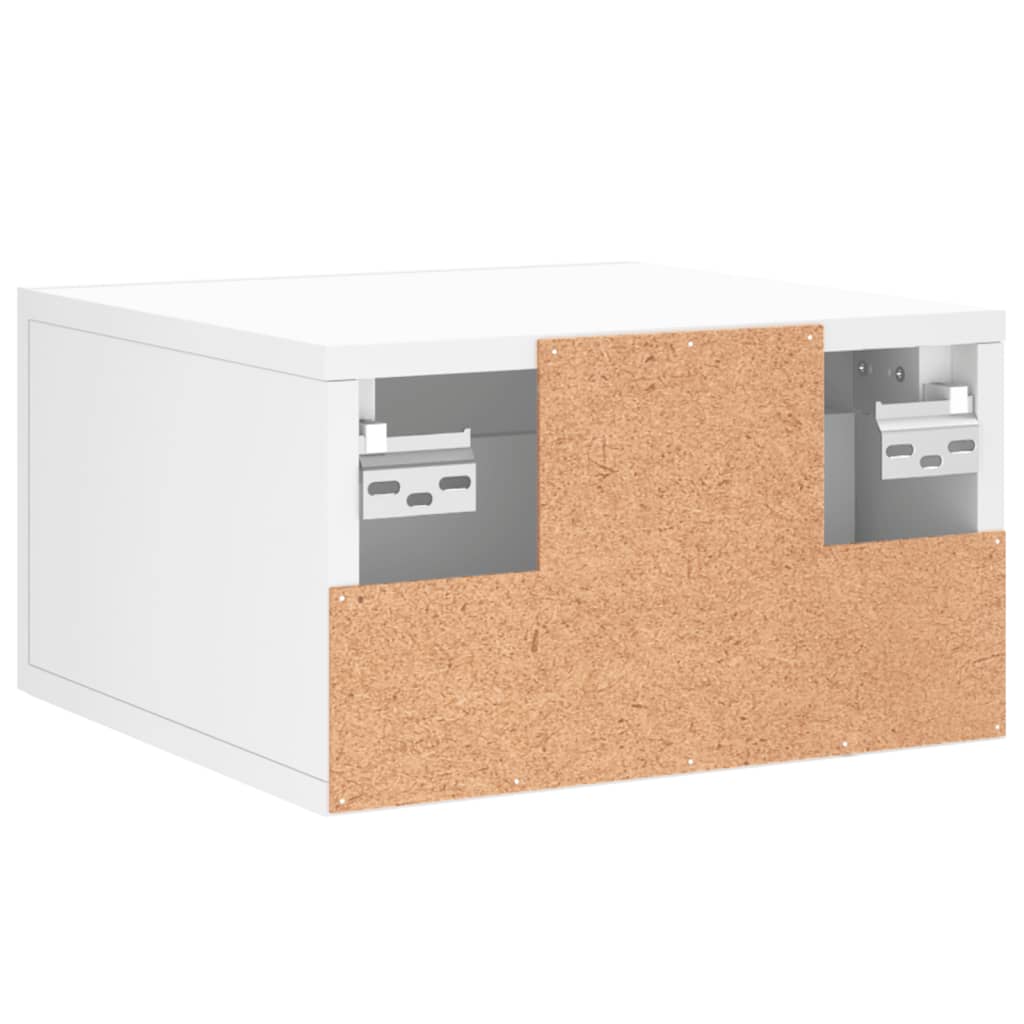 Comodino a Muro Bianco 35x35x20 cm | homemem39