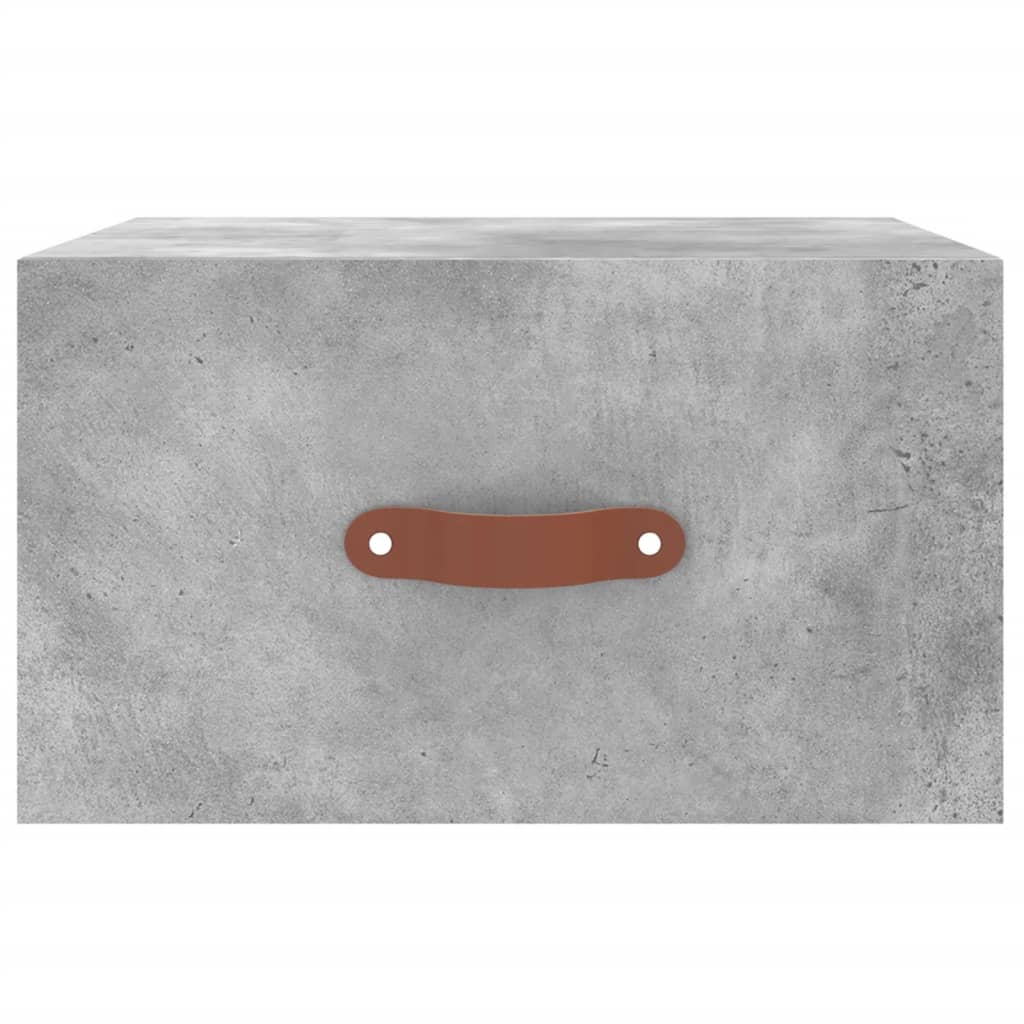 Comodino a Muro Grigio Cemento 35x35x20 cm | homemem39