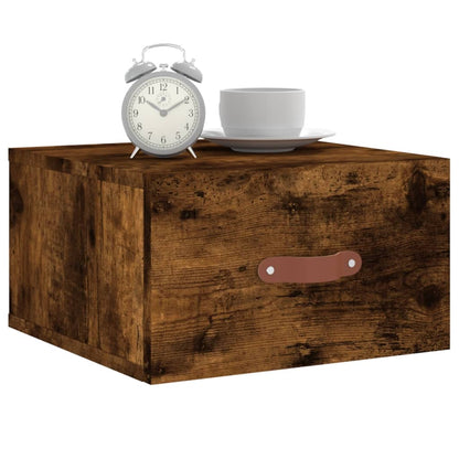 Comodino a Muro Rovere Fumo 35x35x20 cm | homemem39