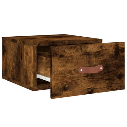 Comodino a Muro Rovere Fumo 35x35x20 cm | homemem39