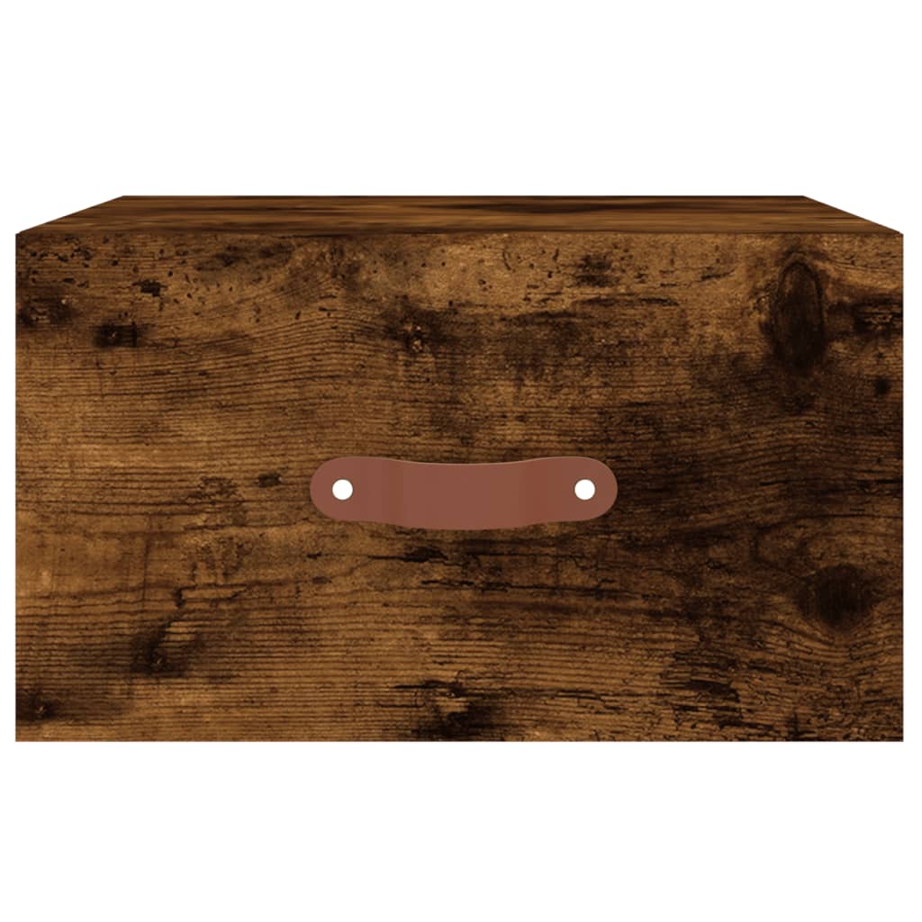 Comodini a Muro 2 pz Rovere Fumo 35x35x20 cm | homemem39