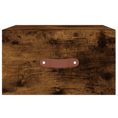 Comodini a Muro 2 pz Rovere Fumo 35x35x20 cm | homemem39
