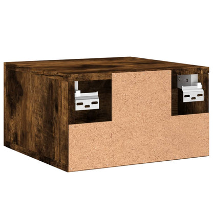 Comodini a Muro 2 pz Rovere Fumo 35x35x20 cm | homemem39