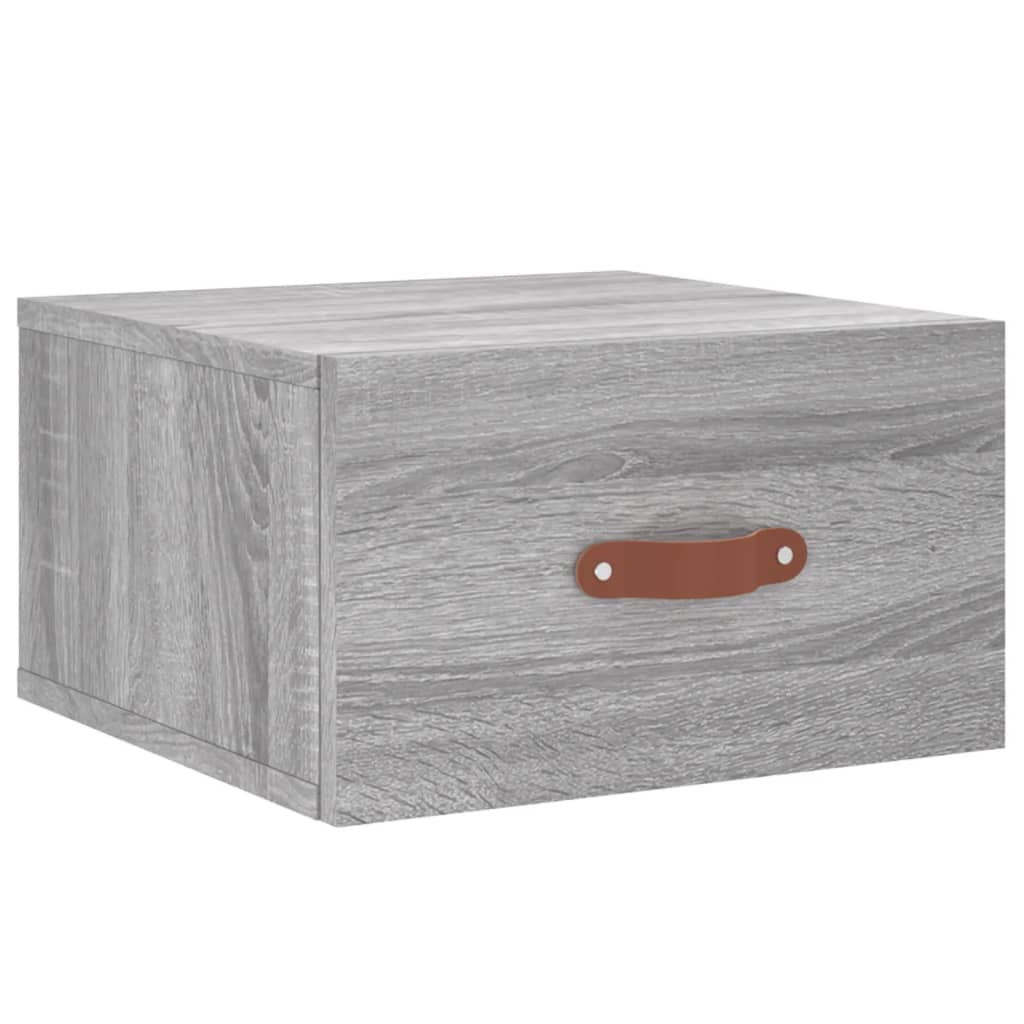 Comodino a Muro Grigio Sonoma 35x35x20 cm | homemem39