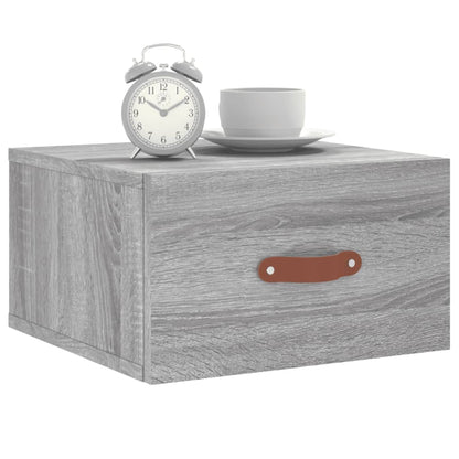 Comodino a Muro Grigio Sonoma 35x35x20 cm | homemem39