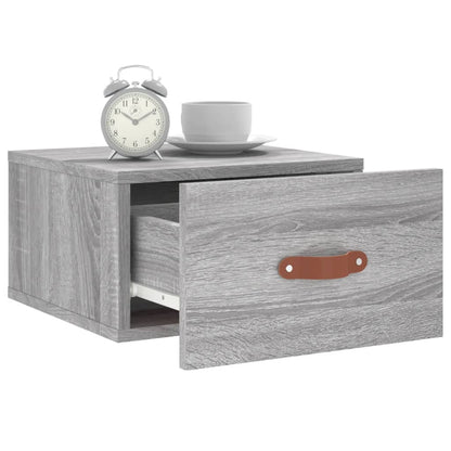 Comodino a Muro Grigio Sonoma 35x35x20 cm | homemem39
