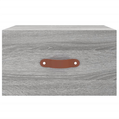 Comodino a Muro Grigio Sonoma 35x35x20 cm | homemem39