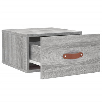 Comodino a Muro Grigio Sonoma 35x35x20 cm | homemem39