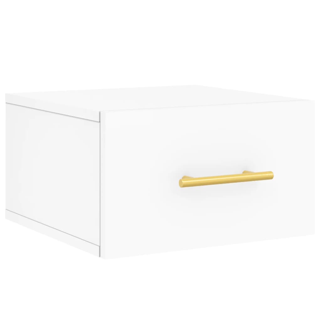 Comodino a Muro Bianco 35x35x20 cm | homemem39