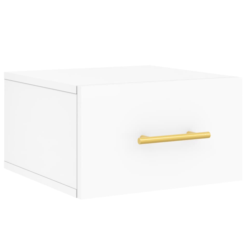 Comodini a Muro 2 pz Bianchi 35x35x20 cm | homemem39