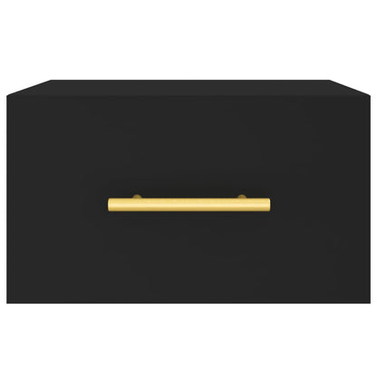 Comodino a Muro Nero 35x35x20 cm | homemem39